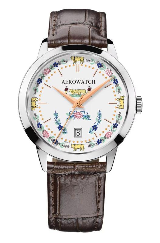 [アエロウォッチ]AEROWATCH 腕時計 デイト スイス製 A42972 AA10