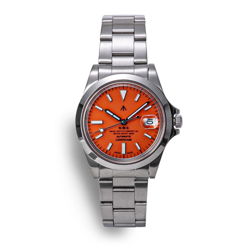 NAVAL WATCH Produced by LOWERCASE：FRXA016 Orange dial / 3 links S/S metal band