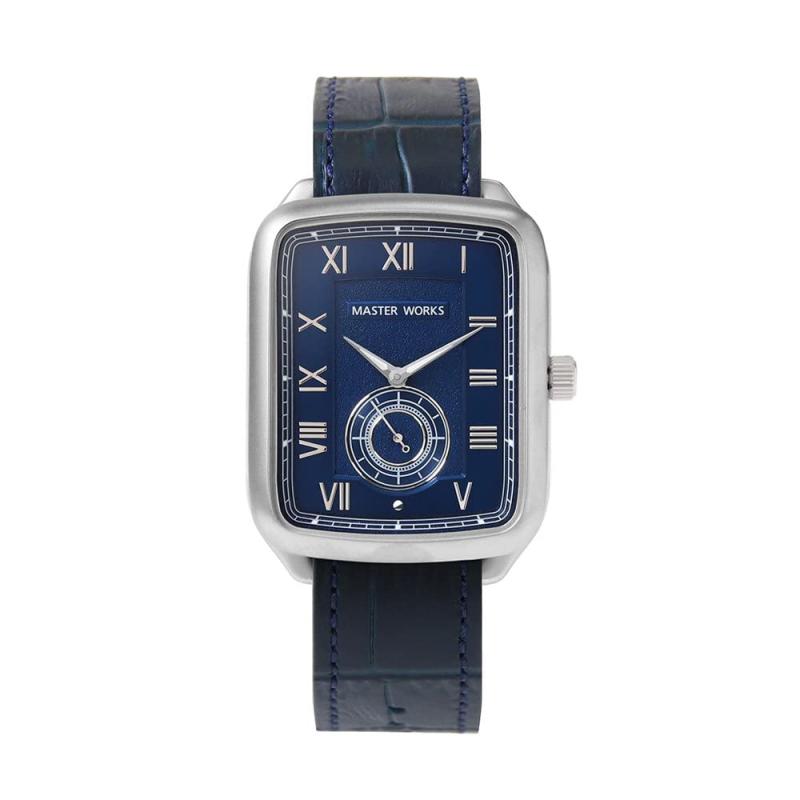 [MASTER WORKS] 御師匠さんワークス masterworks ウオッチ Quadrangle MW10SN-GCBLG8 ウオッチ メンズ 日本製 石英 33粍 なめし革胴締め メンズウォッチ 真四角型 紺 米国海軍