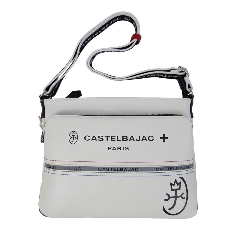 [カステルバジャック] CASTELBAJAC シャァル ショルダーバッグ B5 ブラック-オレンジ-ホワイト
