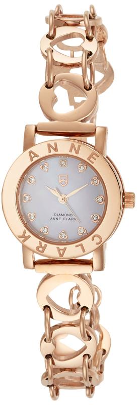 [アンクラーク]ANNE CLARK 腕時計 レディース ワンポイント 天然ダイヤ入り AN1021-17PG レディース