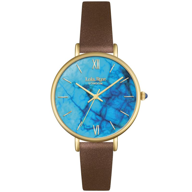 【LolaRose】 レディース 腕時計 Watch ローラローズ BLUE MAGNESITE ブルーマグネサイト LR2024 クォーツ 日常生活防水 ミネラルガラス ブルー文字盤 合金 [並行輸入品]