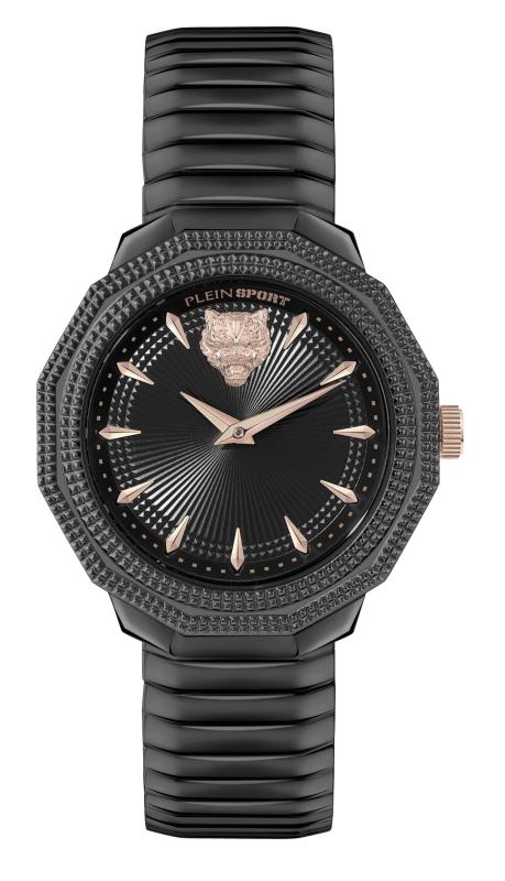 【PLEIN SPORT】 レディース 腕時計 Watch プレインスポーツ Dynasty ダイナスティ PSOBA0823 クォーツ 5気圧防水 ミネラルガラス ブラック文字盤 ステンレススチール [並行輸入品]