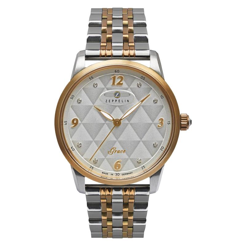 【ZEPPELIN】 レディース 腕時計 Watch ツェッペリン Grace グレース 7349-M1 クォーツ 5気圧防水 ミネラルガラス シルバー文字盤 ステンレススチール [並行輸入品]