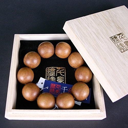 千糸繍院 信ぴょう性印度(バーラット)白檀(ビャクダン/サンダル木材）腕輪/リストバンド数珠・念珠 20粍丸珠 3大いさ