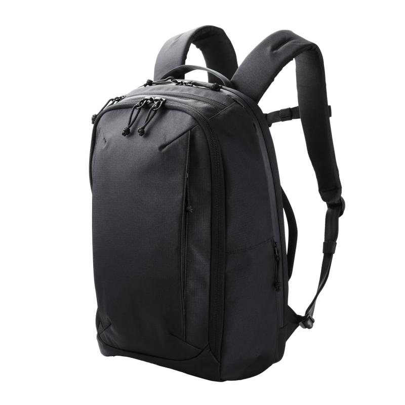 [エレコム] うしろ側容器に並べる 商行為背嚢 MNL CITY PACK 20L マイコン納める15.6inまで 撥水 CORDURA YKKチャック 黒いこと BM-MNLBP01BK