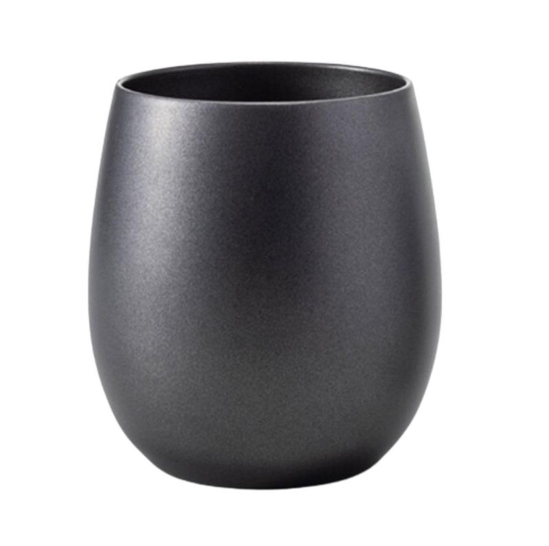 J-kitchens コップ 陶器 のような 口あたり ステンレス 真空二層構造 カップ ブラック 250ml