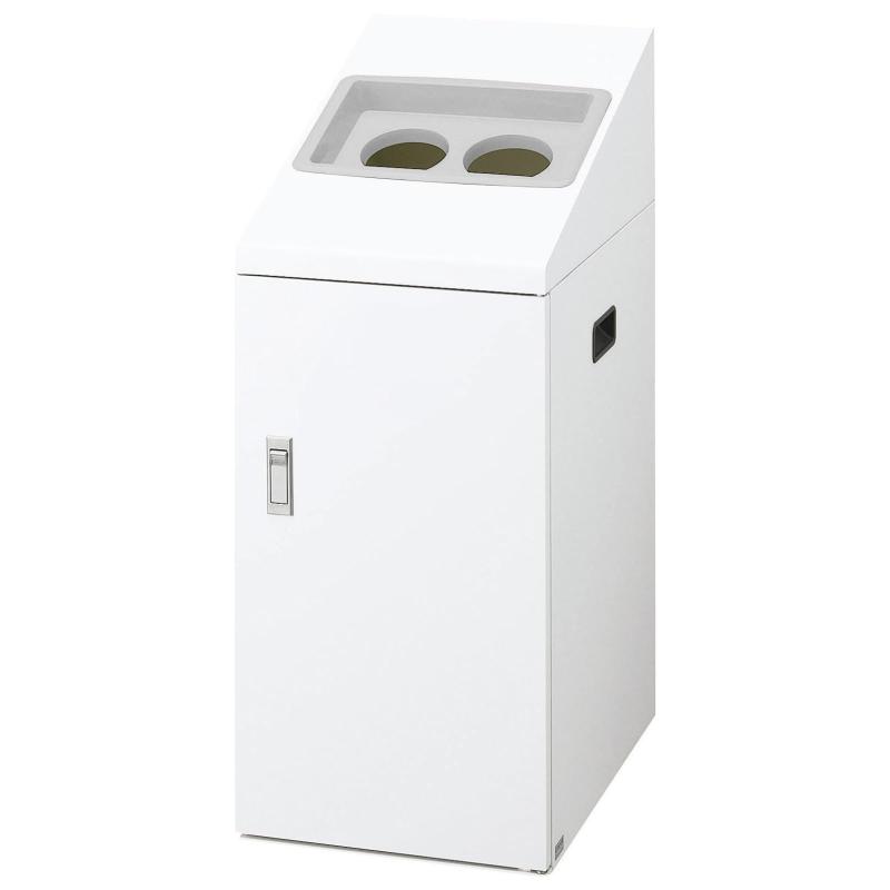 山崎産業(Yamazaki Sangyo)【日本製】CONDOR コンドル ゴミ箱 ごみ箱 ダストボックス 屋内用 容量 50L ホワイト 投入口 丸穴蓋 分別シール付き 内容器付き グリーン購入法適合品 再生樹脂使用 リサ 6,080円