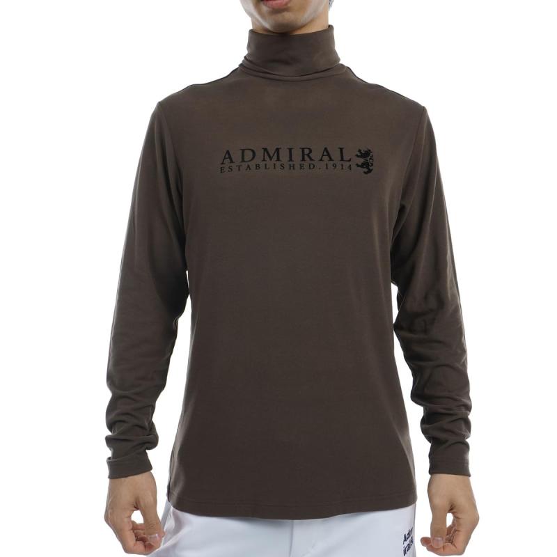 Admiral GOLF(アドミラル ゴルフ) ホンブルグ帽膚ざわり ロング衣袂 タートルティーシャツ ADMA484 ホワイト-ブラック