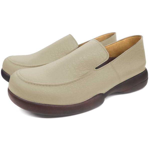 Re:getA(リゲッタ) メンズ R-277M メンズ ドライビングローファー スリッポン 分かりやすい モカシン 滑っこい たわい無い 歩き分かりやすい 履き分かりやすい 疲れにくい コンフォート 日本製シューズ アイボリー-ブラック-ダークブラウン