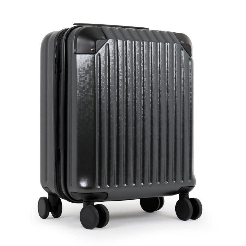 [モバック] スーツケース 機内持ち込み LCC対応 拡張機能付き 26L TSAロック コインロッカー対応 メタリック