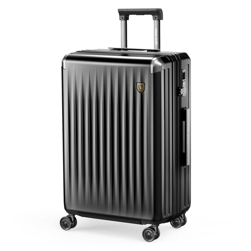 [New Trip] スーツケース キャリーケース 機内持ち込み 拡張機能付き 両面仕切り PC100%ボディ HINOMOTO製 静音キャスター TSAロック YKKファスナー S/M/Lサイズ 40/65/100L キャリーバッグ 大型 出張 旅