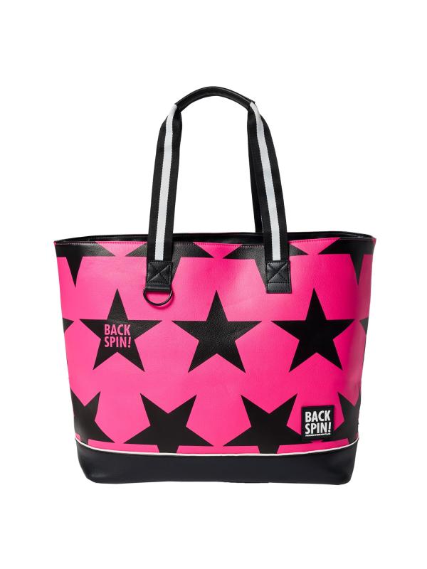 [BACK SPIN] BIG STAR TOTE BAG バックスいの一番 星柄 トートバッグ ボストンバッグ 合皮