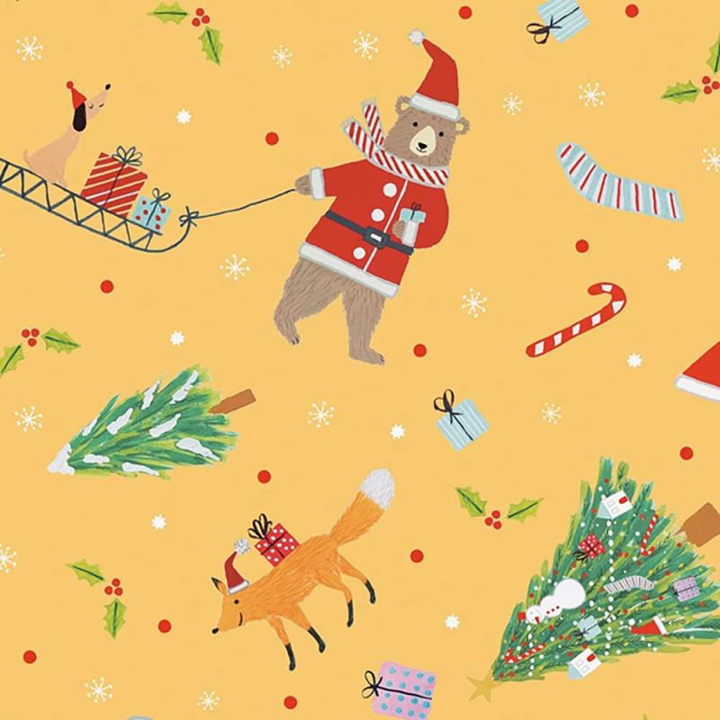 ヘッズ クリスマス荷造り紙