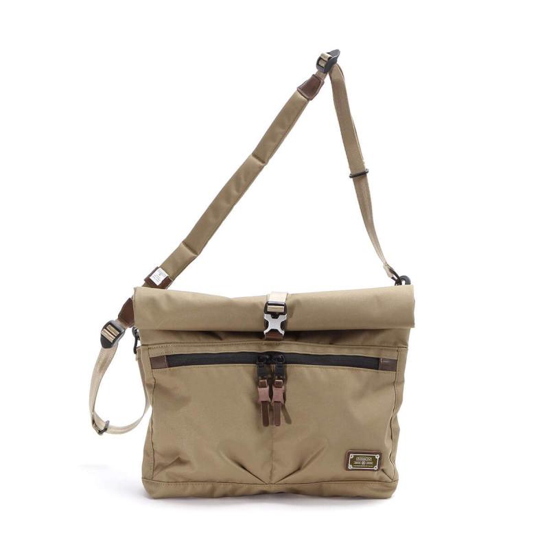 [アッソブ] ショルダーバッグ CORDURA DOBBY 305D MINI SHOULDER BAG 061414 ブラック-カーキ-カーキ(65)