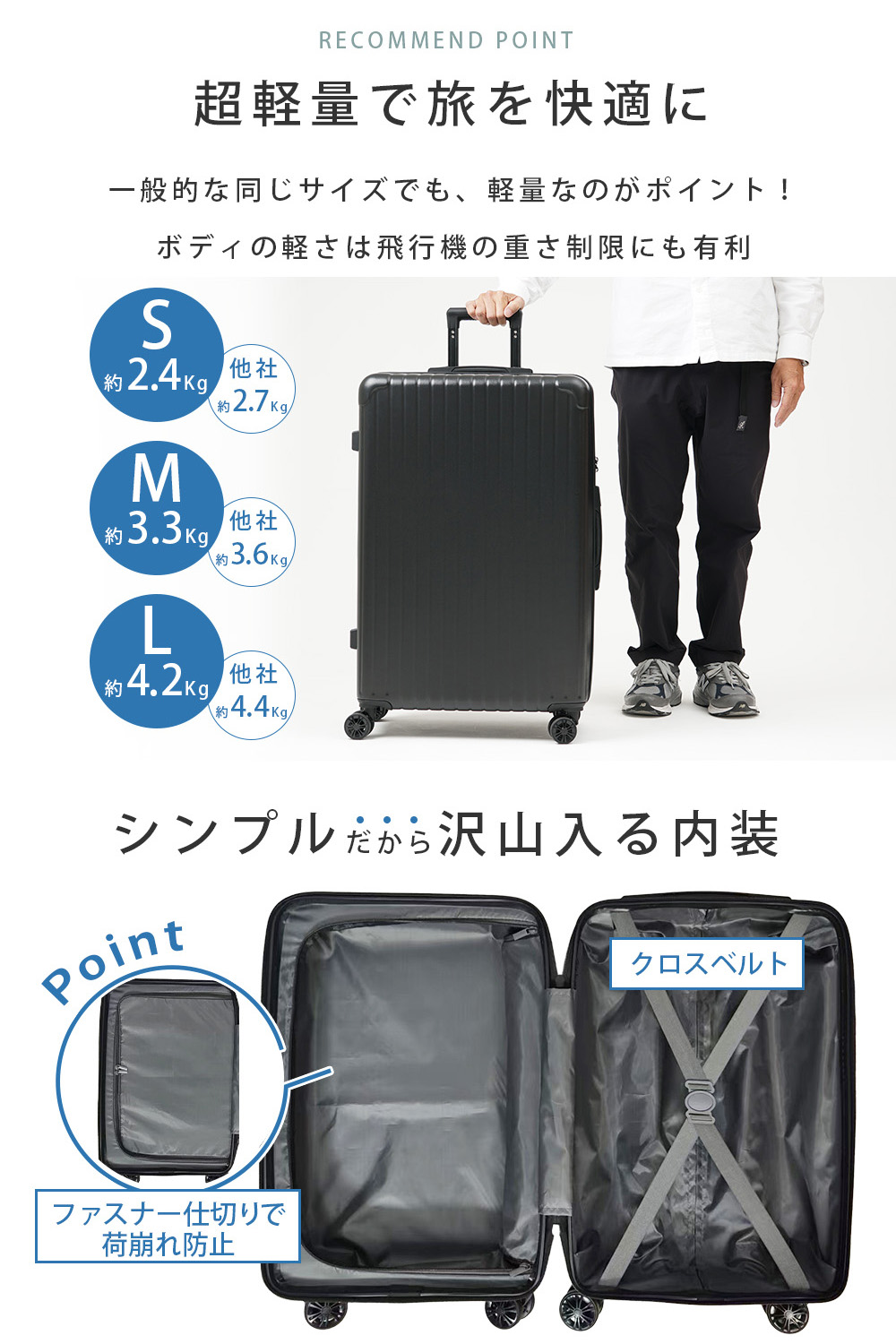 未使用品 キャリーケース スーツケース 旅行バッグ Lサイズ 5~7泊用 スーツケース Lサイズ キャリーケース キャリーバッグ 大型
