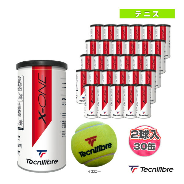 エックスワン X-ONE 1箱『2球入×30缶』 PREMIUM BALL 60X1JP2X30《テクニファイバー 庭球どんぶり鉢》