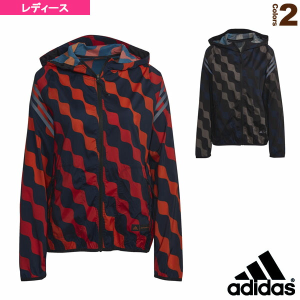 W MARIMEKKO RI JACKET/マリメッコ ランアイコンズ ランニングウインドブレーカー/レディース(RH125)《アディダス ランニング ウェア(レディース)》