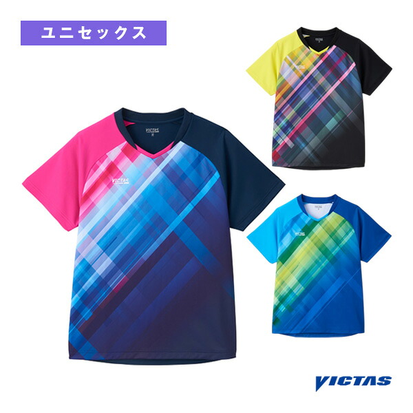 グラデチェック ゲームシャツ GRADATION CHECK GS ユニセックス 612501《ヴィクタス 卓球ウェア（メンズ/ユニ）》