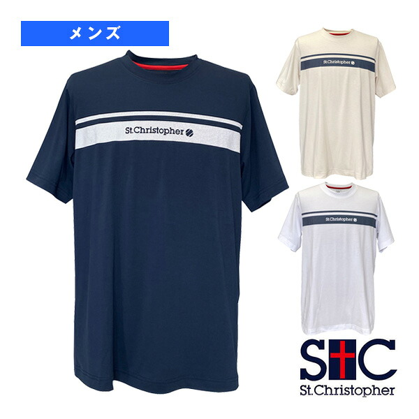 バックSTCロゴプラクティスシャツ メンズ STC-BFM1041 セントクリストファー テニスウェア（メンズ/ユニ）