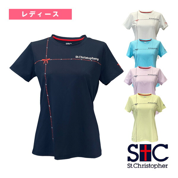 リボンテープシャツ レディース STC-BFW2081 仙クリストファー 庭球お召しもの（レディース）