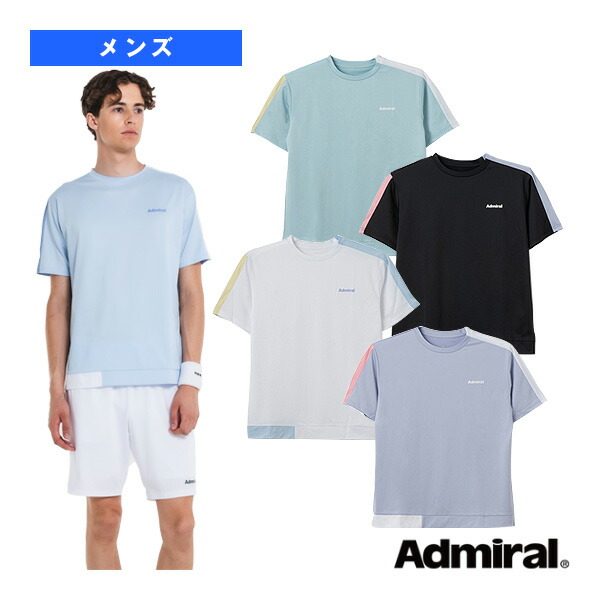 カラーアソートブロッキングTシャツ メンズ ATMA608 アドミラル(Admiral) テニスウェア（メンズ/ユニ）