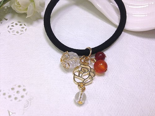 楽天市場】【ラピスラズリヘアゴム 大玉ラピスラズリ 薔薇チャーム