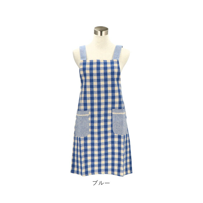 楽天市場 エプロン H型 おしゃれ 定番 レディース ショート丈 安く て かわいい ナチュラル 大人 可愛い ワンピース 保育士 カフェエプロン ポケット付き シンプル 母の日 チェック コットン リネン コーヒー レッド ブルー ブラック キッチンエプロン Backyard Family