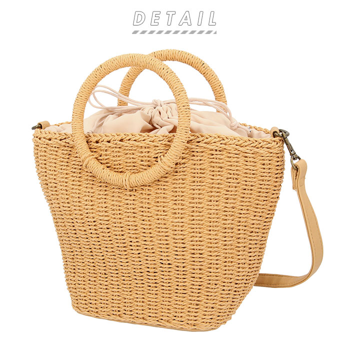 楽天市場 かごバッグ ショルダー 定番 ハンドバッグ 2way 斜めがけ ショルダーバッグ ペーパーバッグ カゴバッグ 巾着 丸型持ち手 ショルダー付き おしゃれ かわいい シンプル ナチュラル カジュアル Drawer Plus ドロワープラス Backyard Family 雑貨タウン