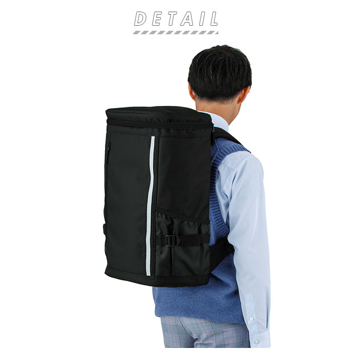 高知インター店 高校生 通学 リュック ボックス型 定番 スクールバッグ 軽量 通学リュック 中学生 軽い 通学鞄 通学カバン 女子 男子 シンプル 学生鞄 32l 大容量 大きめ リュックサック リフレクター ブラック フットマーク 激安の Stemworldeducationalservices Com