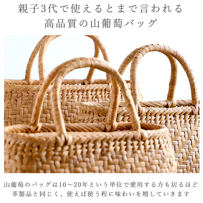 盛時葡萄 かご袋 L 定番 手篭バッグ カゴバッグ トート トートバッグ バッグ 袋 レディース 国産 柿渋 大きめ 鯔背 手提げ 浴衣 わかり易い かばん 朱炎 山ぶどうバッグ Musiciantuts Com