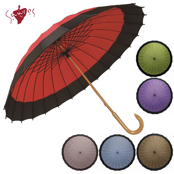 楽天市場 和 かわいい 丈夫 手開き 撥水 傘 傘 和柄 かさ カサ 通販 男女兼用 Jk 00 赤 和傘 長傘 おしゃれ レディース Santos サントス 60cm 24本骨 Backyard Family 雑貨タウン
