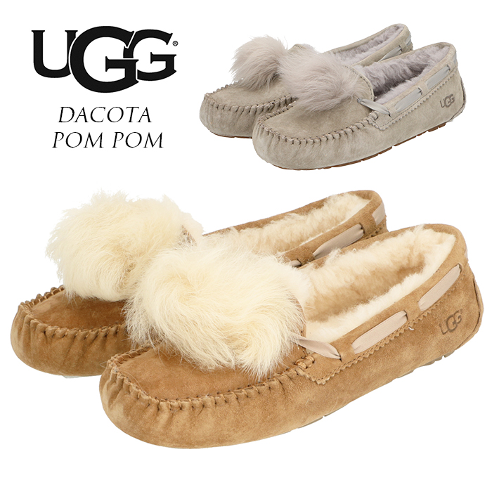 【楽天市場】UGG モカシン レディース アグ 定番 おしゃれ ブランド スリッポン DACOTA POM POM ダコタ ポンポン