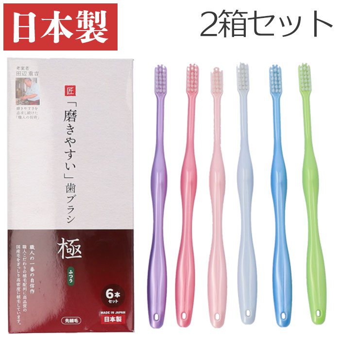 楽天市場】磨きやすい歯ブラシ 田辺重吉 通販 極 ふつう 6本組 2箱