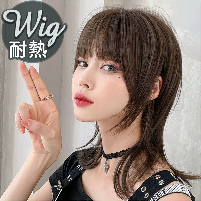 ✨サラサラ人毛100%ウイッグ✨ショートウルフ　ブラウン　フルウイッグかつら ✨サラサラ人毛100%ウイッグ✨外ハネボブ ブラウン かわいいフル
