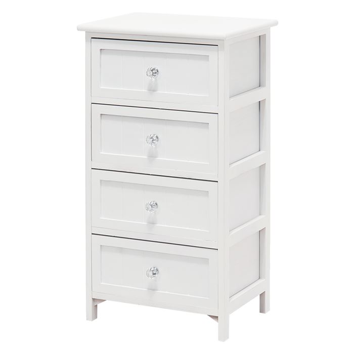 楽天市場】チェスト 完成品 白 通販 MCH-6591WH クリスタル取っ手