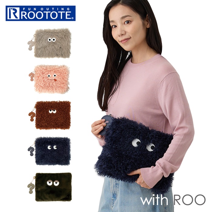 ルートート ROOTOTE バッグ 6846 定番 ポーチ セカンドバッグ クラッチバッグ クラッチバック セカンドバック レディース かわいい おしゃれ もこもこ オシャレ 可愛い withROO ウィズルー CRYPTID クリプティッド レディースバッグ
