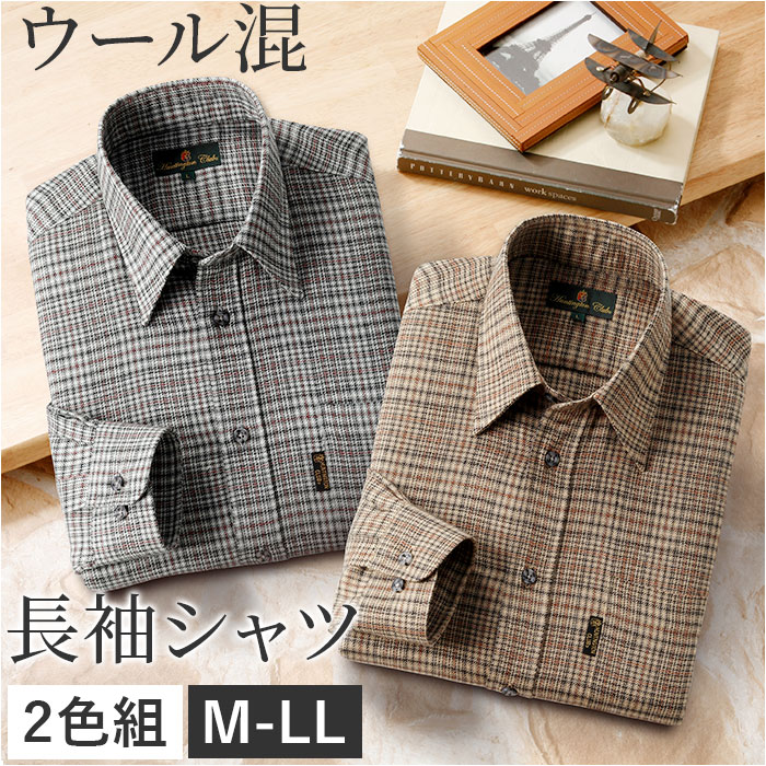 楽天市場】シャツ メンズ カジュアルシャツ シニア 秋冬 チェック柄