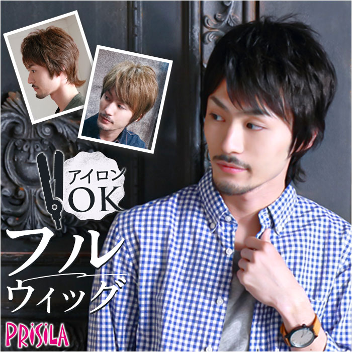 prisila プリシラ ウィッグ MA-101 メンズ 定番 フルウイッグ フルウィッグ オールウイッグ オールウィッグ 全頭かつら かつら ウイッグ メンズウィッグ カツラ 男性用 男性 PRISILA ナチュラルショート コスプレ おしゃれ 自然|BACKYARD FAMILY 雑貨タウン