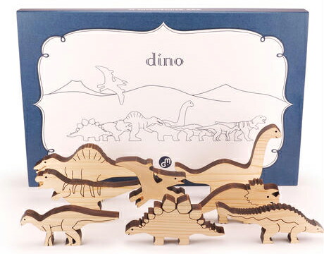 Mastrogeppetto マストロジェッペット Dino ディノ 日本製 木製 恐竜 積み木 揃 玩具 知育 お風呂 Abtt Dk