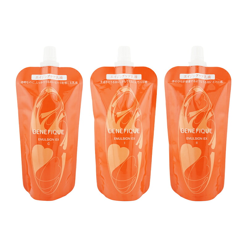 BENEFIQUE ベネフィーク [3種類から選べる] エマルジョンEX 130mL レフィル 乳液 エイジングケア フローラルフルーティーの香り [ギフトラッピング対応]