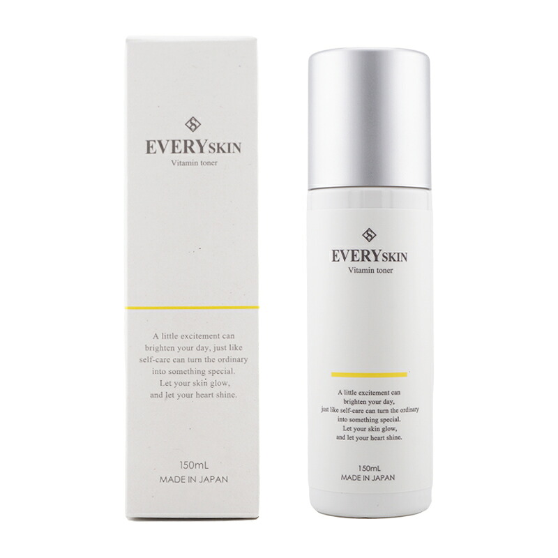EVERYSKIN エブリースキン ビタミントナー ふき取り化粧水 150ml ビタミンA/C/Eの3種類を配合 透明感 [ギフトラッピング対応]