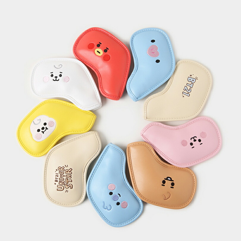 BT21 ビーティーイシビル ヘッドカバー BABY アイアンカバーセット アイアン用 (9個セット) iron cover set BT21 GOLF ゴルフ キャラクター グッズ