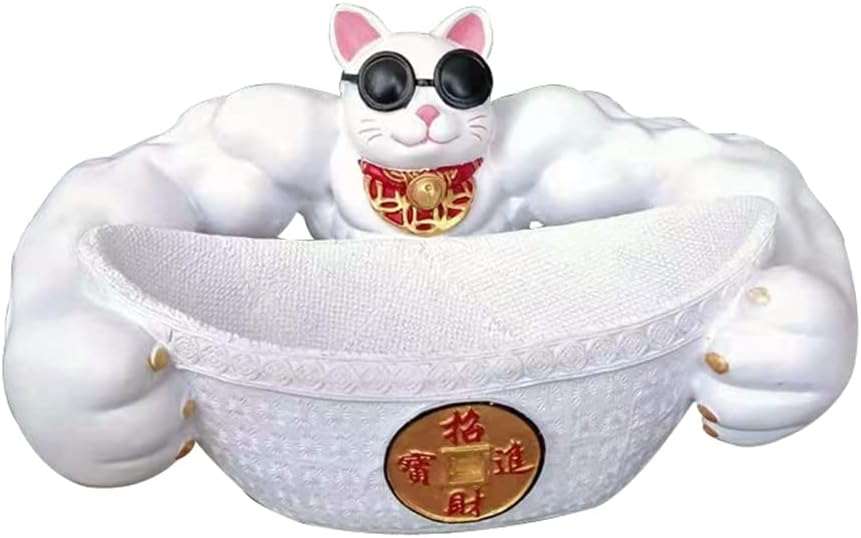 楽天市場】招き猫 筋肉 まねきねこ 玄関 置物 収納 おしゃれ 猫