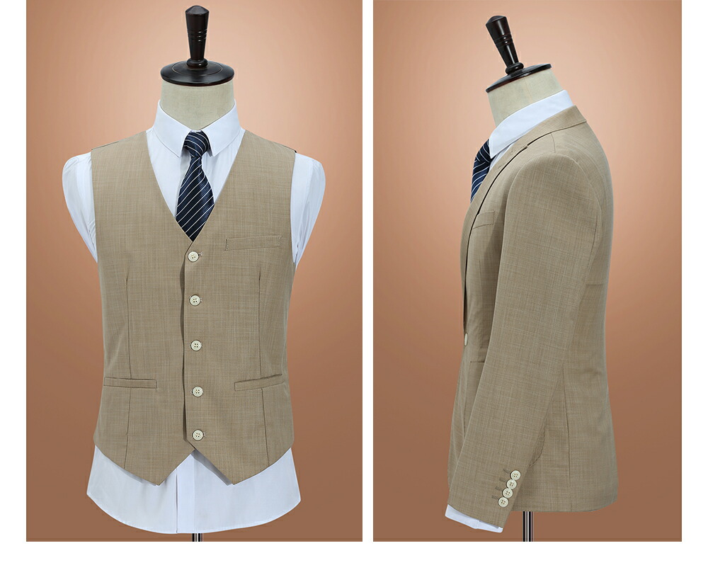 スーツ メンズ 実業 スリーフラグメントスーツ スリーピース 春夏秋 オシャレ 冷やりとした 華車 メンズスーツ ベージュ ブルー 光源ブルー テレワーク 在宅勤仕 貨物輸送無料 Ph Services