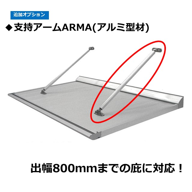 オプション うしろ押し腕 ARMA 受け支える極点 軽銀型材