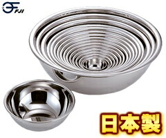 藤井入れもの製造所／FUJII 18-8 混一どんぶり鉢 60珊 #00035 0-B001-60 （日本製・国産・混一どんぶり鉢・18-8ステンレス鋼・MARUEFU）
