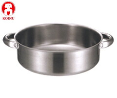 本間製造所／犬ころ印 19-0 IH端っこ鍋36糎 82736 （電磁膳立て器相応う・IH相応う・浅型両手なべ・御役目用・御厨子所備品）[bnt]