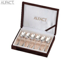 アルファクト／ALFACT　洋白銀器　シャルル　コーヒースプーンセット6pc　228006　（カトラリーセット・スプーン・E.P.N.S・3.8ミクロン銀仕上げ・No.28000シリーズ・荒澤製作所）｜キッチン応援隊！ラッキークィーン