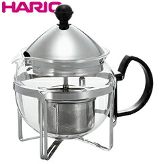 ハリオグラス／HARIO　ティーメーカー　茶王　シルバー　CHAN-4SV　600ml：4杯用　[b]｜キッチン応援隊！ラッキークィーン